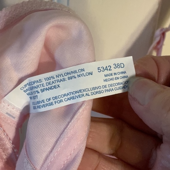 Women’s Pink Bra size 38D front closure - Picture 4 of 7